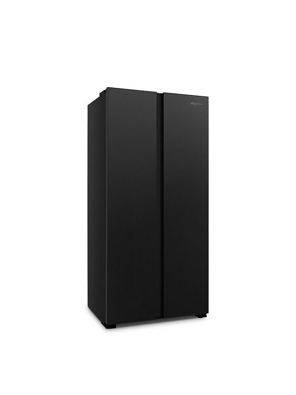 Fridgemaster MS83430EB 80cm Wide Side by Side, American Fridge Freezer - Black - Image 2